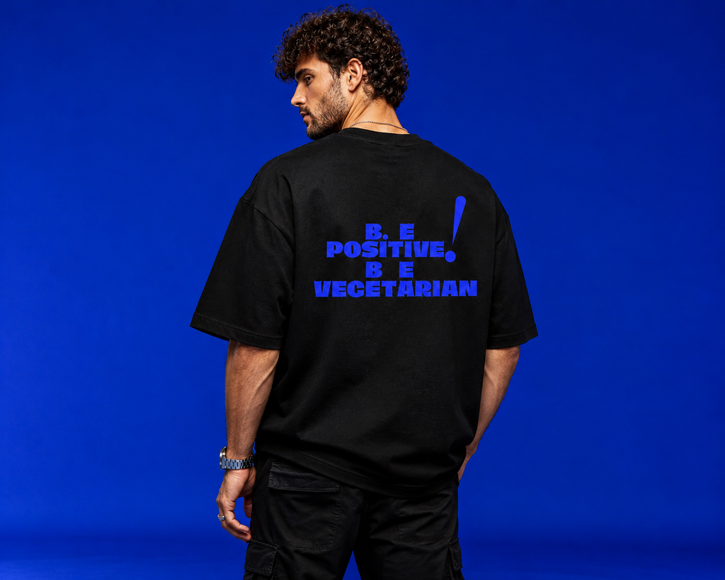 Black Crafted "Be Positive Be Vegetarian" for live savers and positive mindset