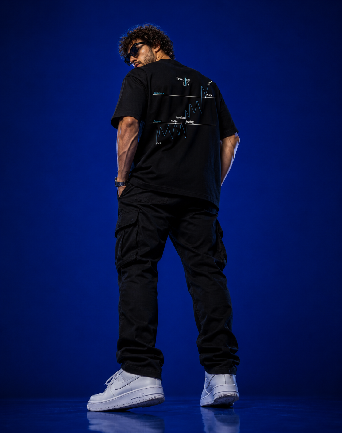 Black Crafted "Trading Life" Representing Life and Trading